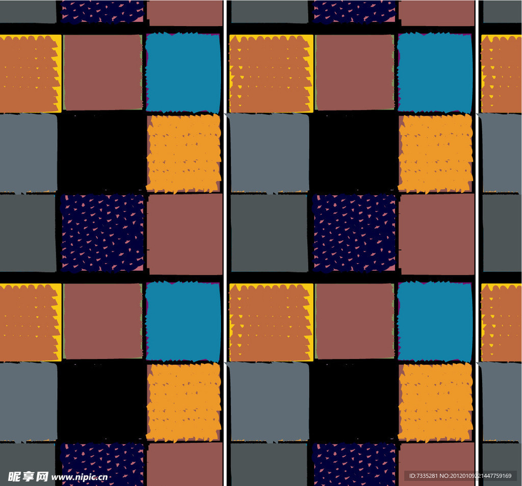 AI 矢量 格子 布纹