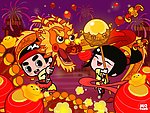 墨童春节喜庆图