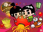 墨童元宵喜庆图