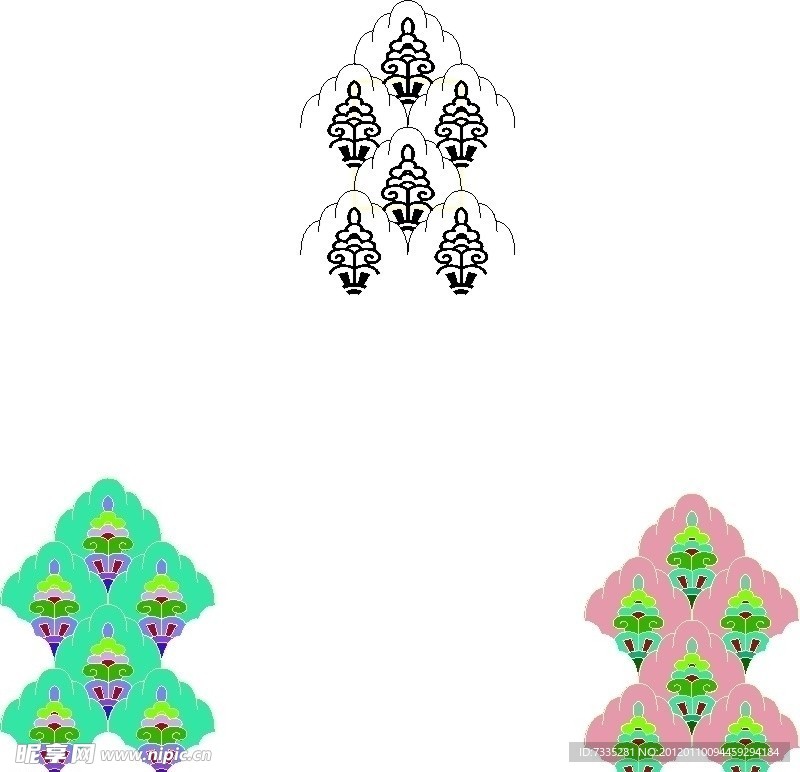 CDR矢量花纹