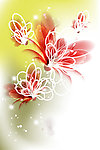 梦幻花卉花朵背景