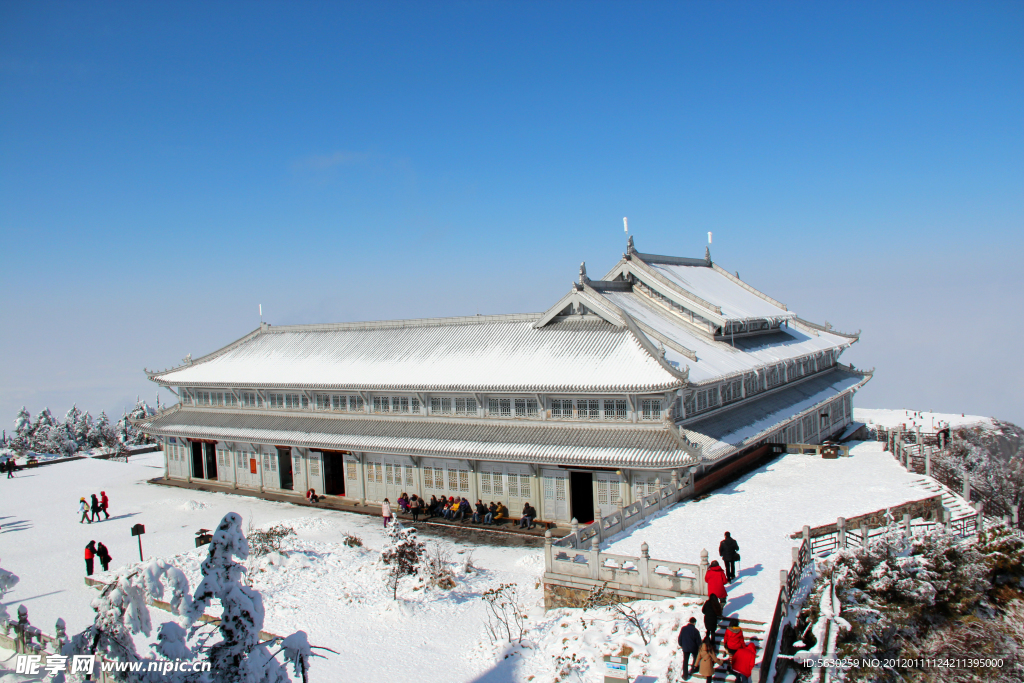 峨眉山金顶 雪景 峨眉山