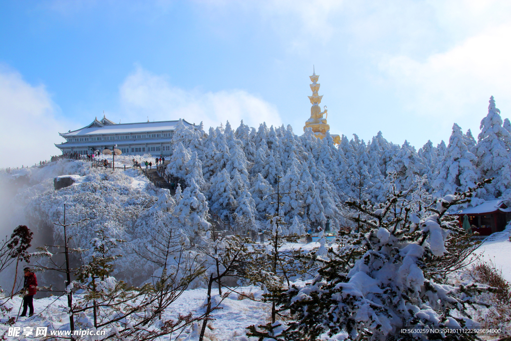 雪景 峨眉山