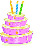 生日蛋糕 卡通生日蛋糕 粉色蛋糕 蜡烛 奶油