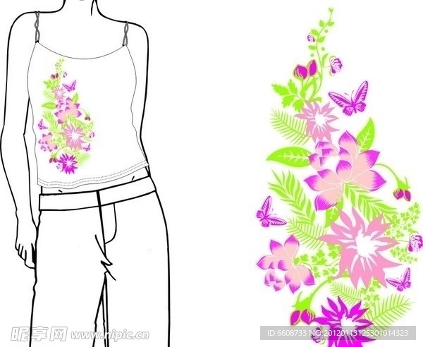 T恤花纹流行图案