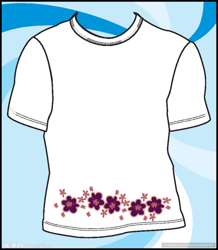 T恤衣服花纹图案
