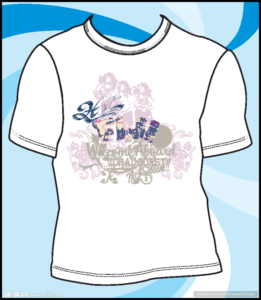 T恤衣服花纹图案