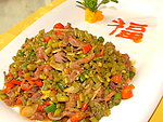 酸豆角炒鸡胗