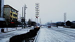 街道的薄雪