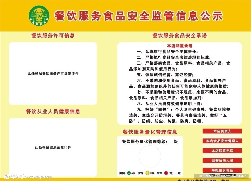 餐饮公示信息