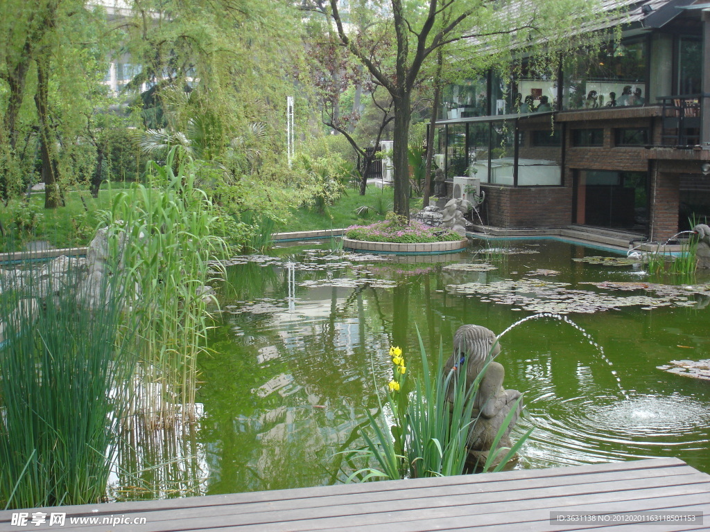 上海静安寺公园照片