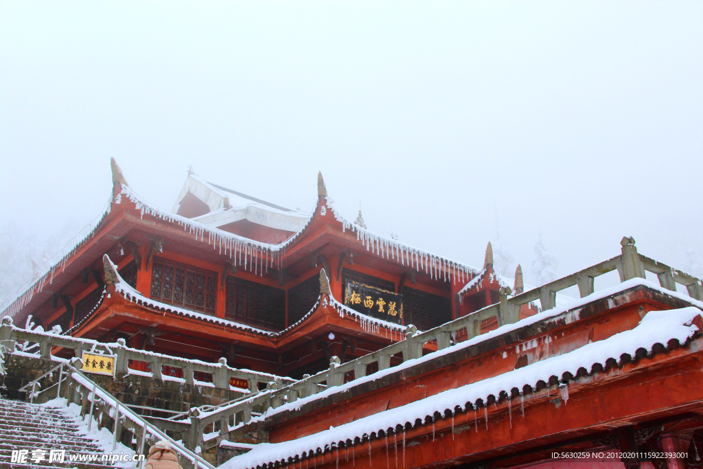 雪景 寺庙