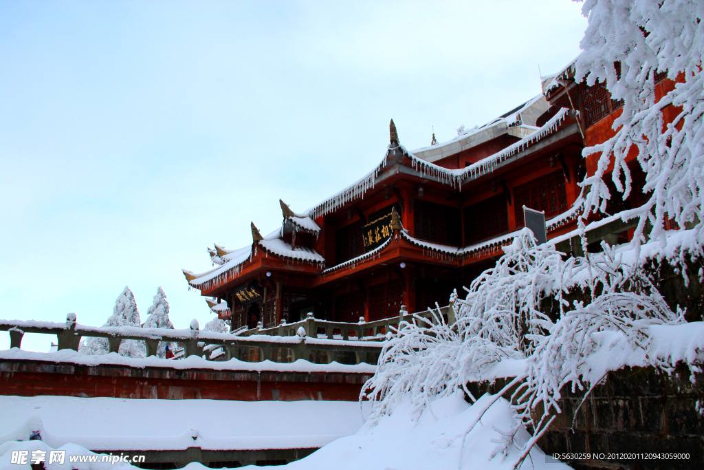 雪景 峨眉山