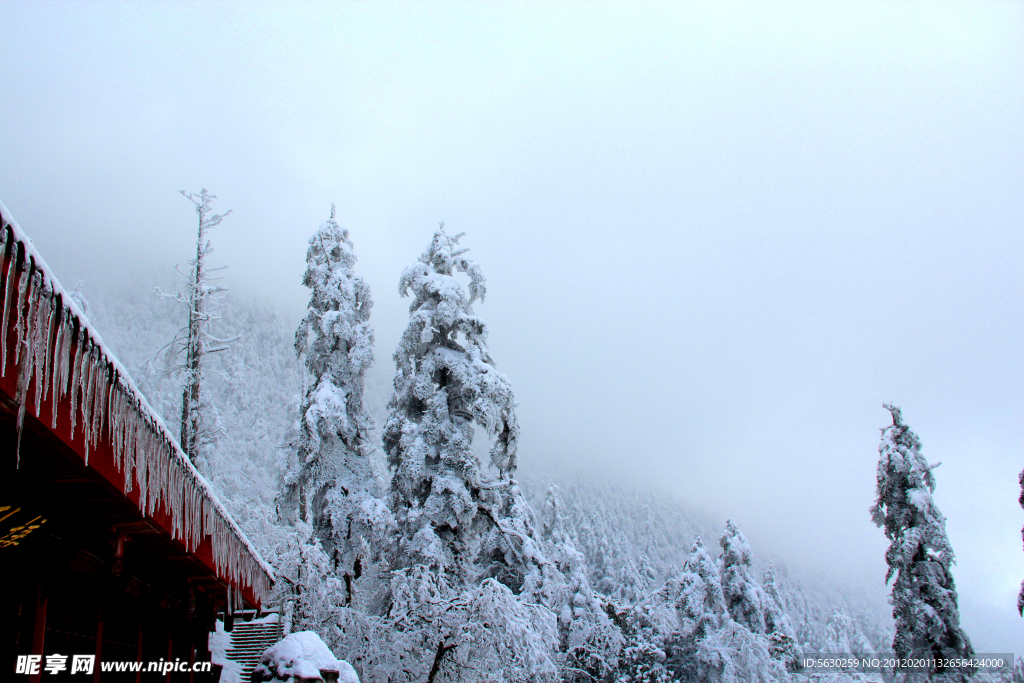 雪景 峨眉山