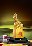 高档琉璃工艺 大金虎送福