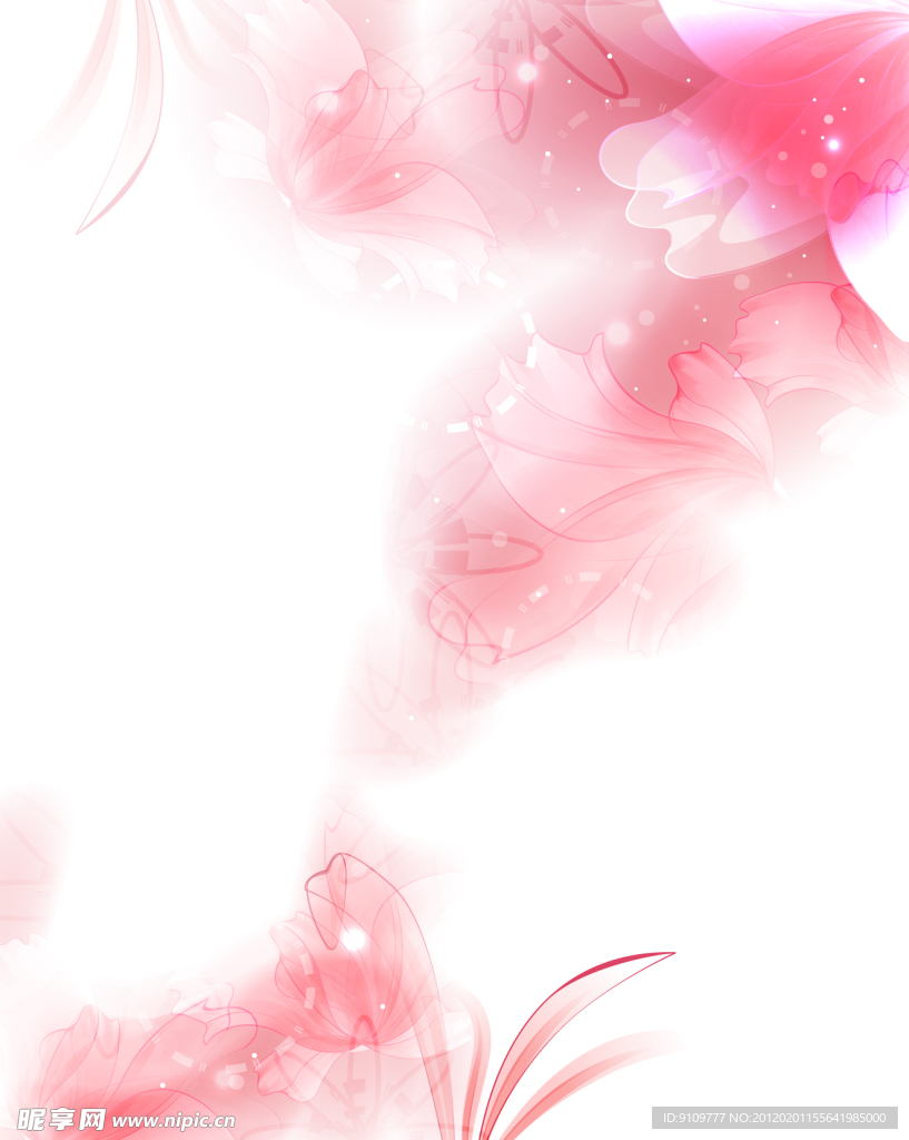 梦幻抽象花卉