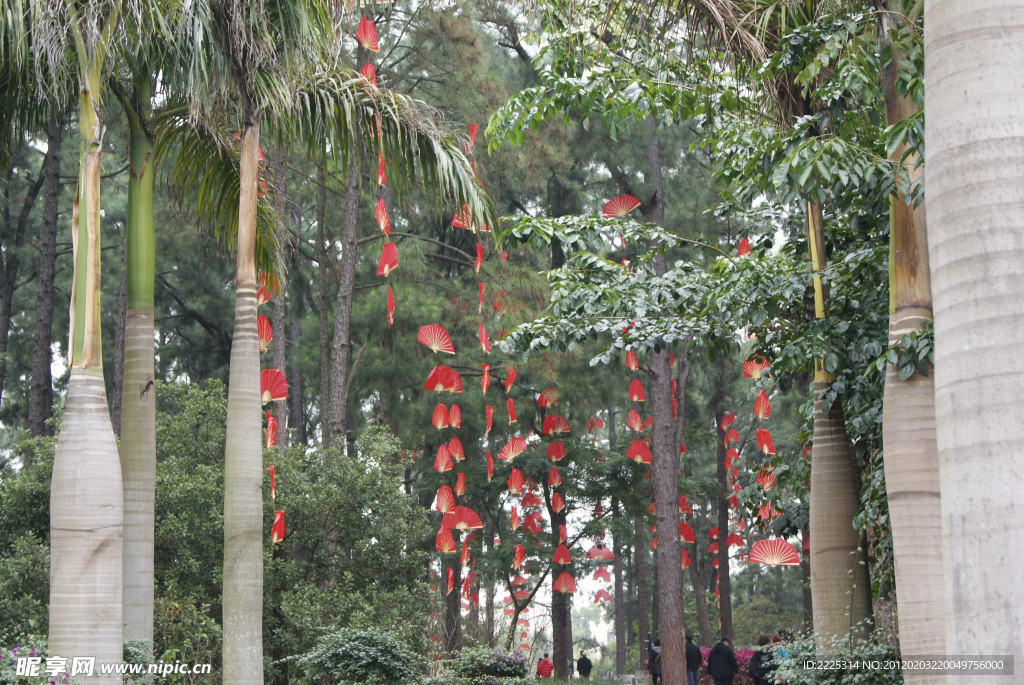 春节气氛 红扇子