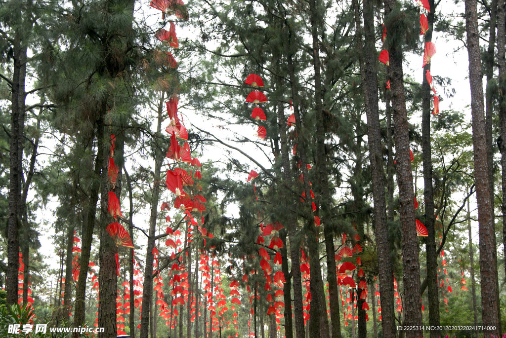 春节气氛 红扇子