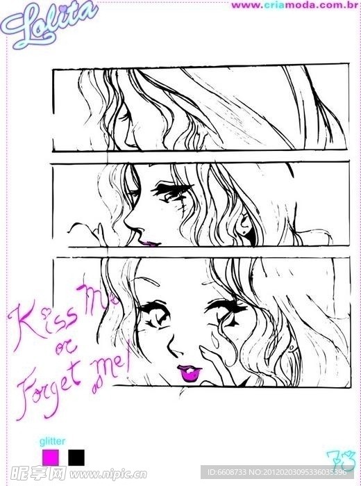 女孩素描