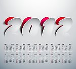 2012剪纸效果日历
