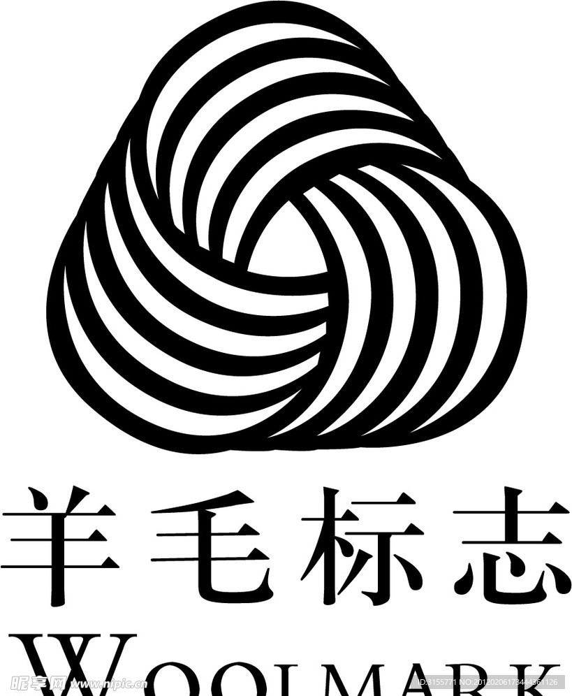 矢量羊毛标志