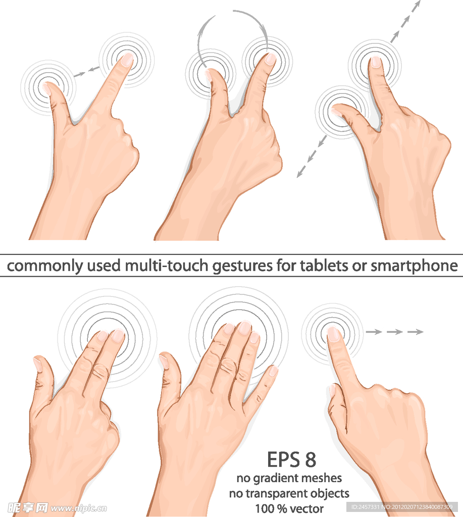 触摸手势矢量