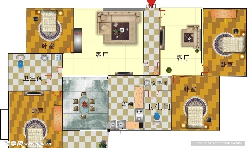 室内设计平面效果图