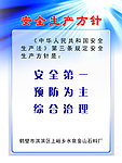 安全生产方针