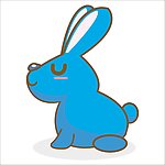 蓝色的卡通兔子