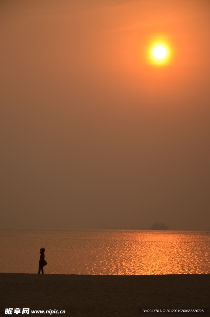 夕阳海景