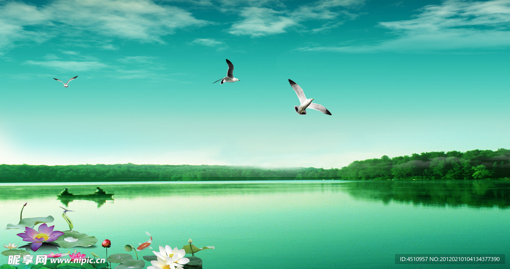 湖边风景