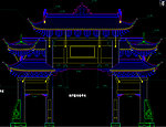 中式构造 牌坊施工图