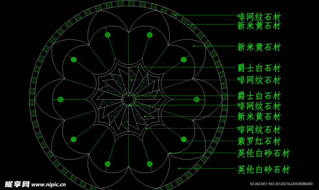 中式地花