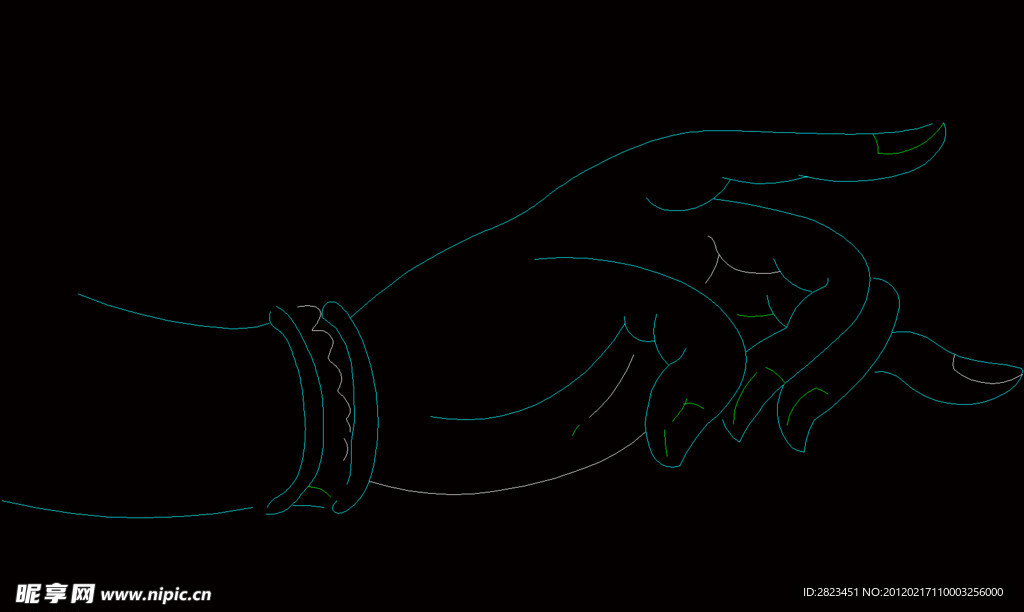 中式仿古装饰 观音手