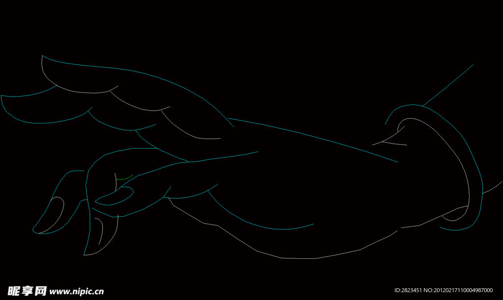 中式仿古装饰 观音手