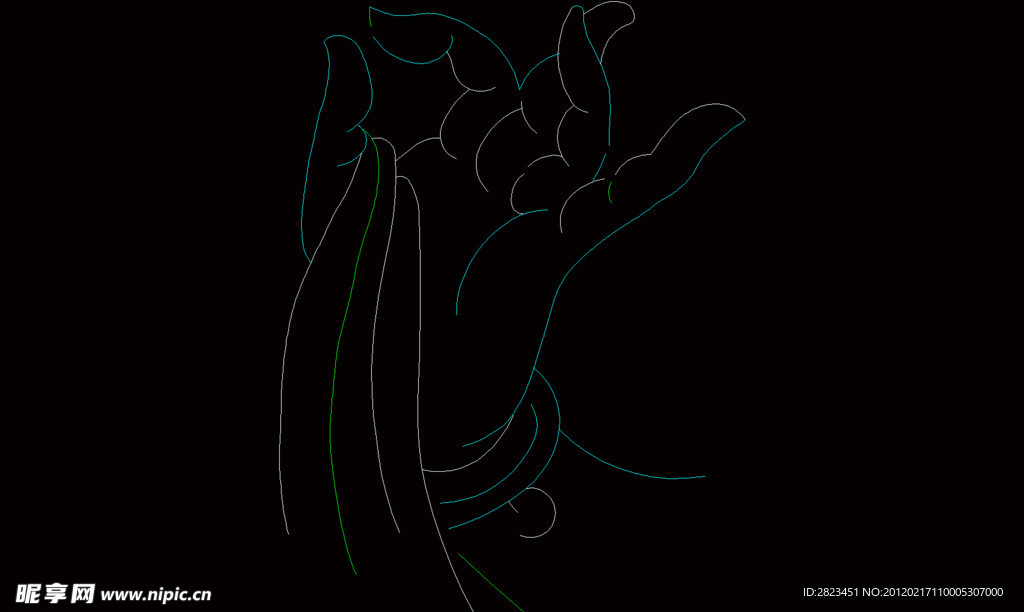 中式仿古装饰 观音手