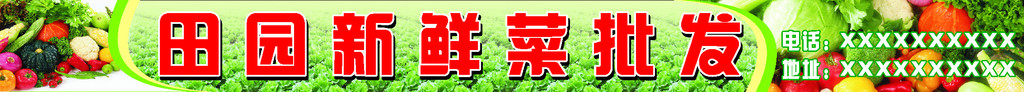 田园新鲜蔬菜招牌