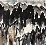 水墨画《黄山图》