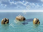 海中礁石图片