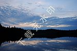 湖畔晚霞