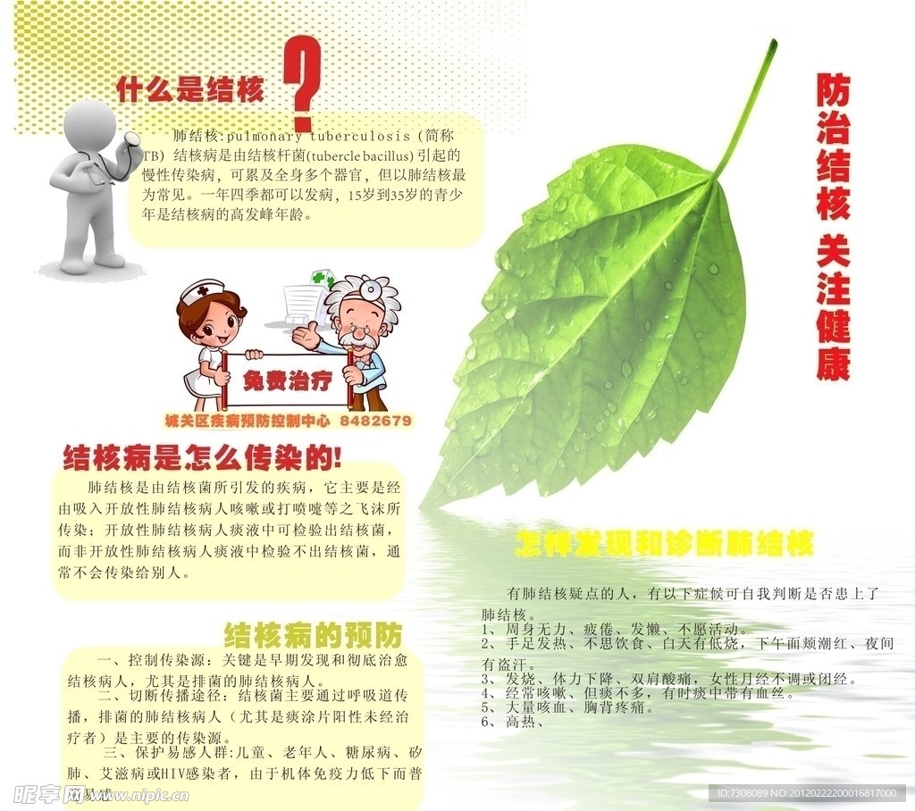 结核疾病预防展板