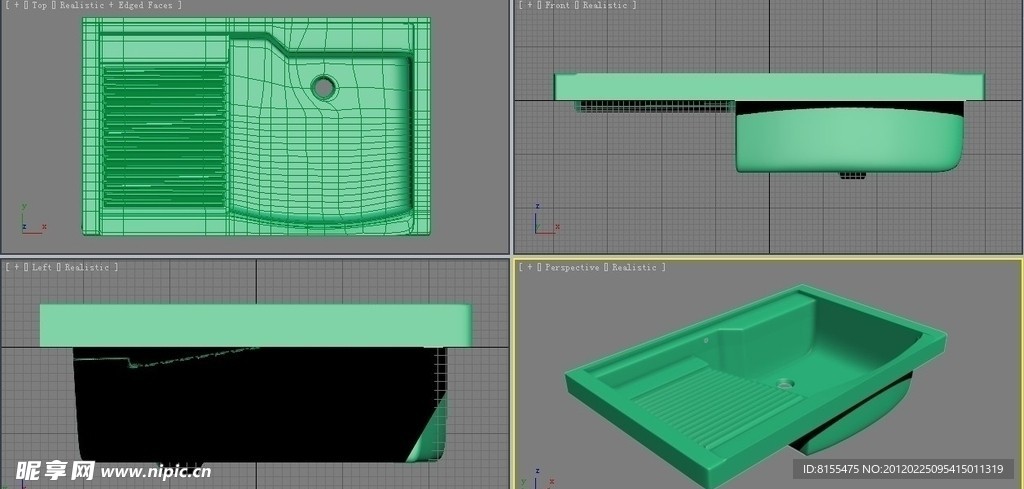 陶瓷洗衣盆3d模型