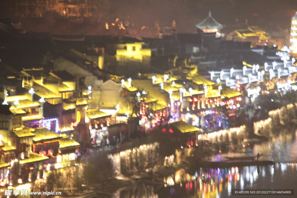 湘西凤凰古城夜景