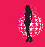 星牌美女剪影
