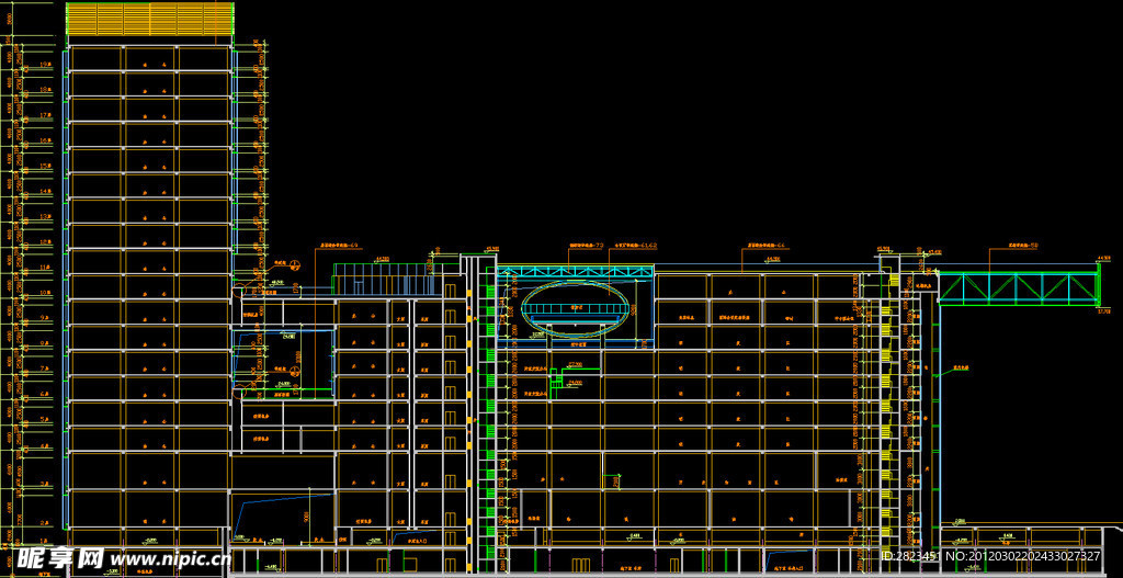TCL工业研究院 大厦剖面图