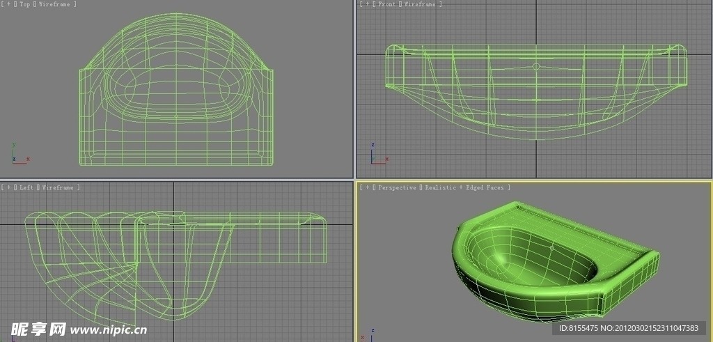 3dmax陶瓷洗手盆模型