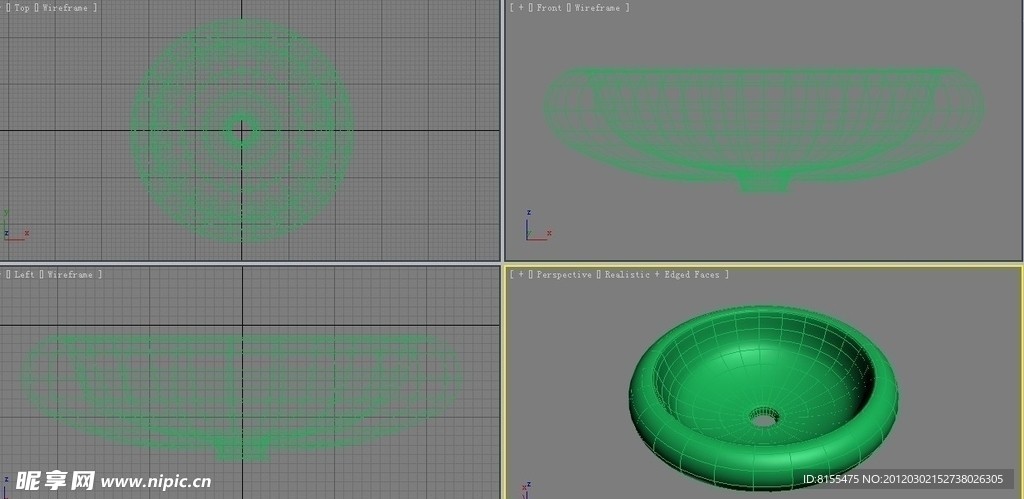 3dmax艺术陶瓷洗手盆模型