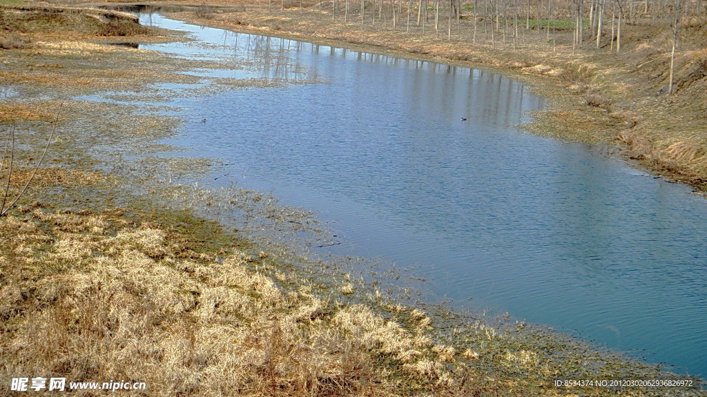 蓝色 河道