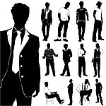 男人男性矢量人物AI