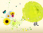 古典秋菊花纹